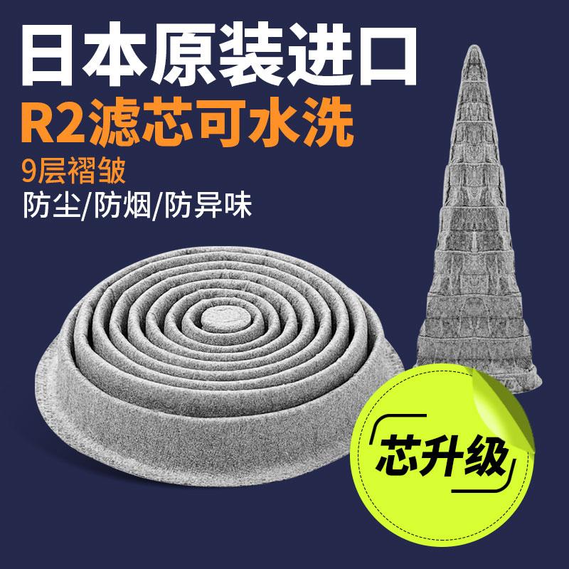日本重松原装R2N过滤芯可水洗滤盒防灰防尘滤芯适用煤矿粉尘雾霾