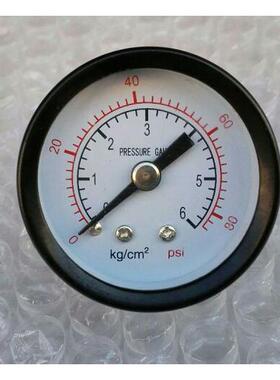 轴向压力表 y-40z 表面直径40mm 压力 0-6kg/cm2 0-80psi pt1/8