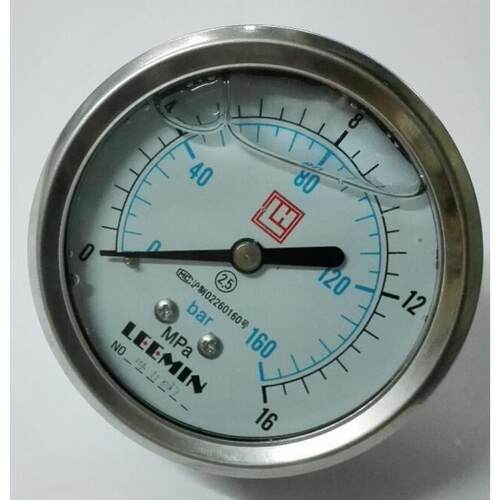 LH LEEMlN轴向耐震压力表 背接式液压表后接螺纹油压表充油63MM