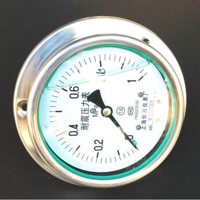 上海仪川仪表 背接式不锈钢充油压力表 YF-100ZT 1mpa 牙m14*1.5