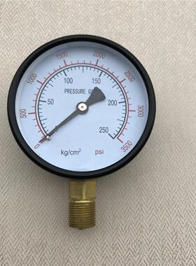 压力表 外径100mm 压力0-250KG 3500PSI 型号 y-100 螺纹 m20x1.5