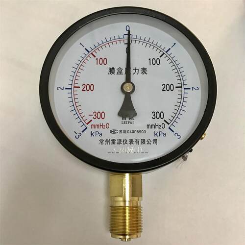 +-3kpa +-300mmh2o 膜盒压力表 YZE-100 直径100mm 螺纹m20x1.5