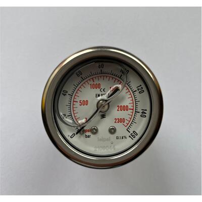 嵌入式液压压力表 轴向充油耐震压力表 yn-40z 16mpa 160bar 40mm