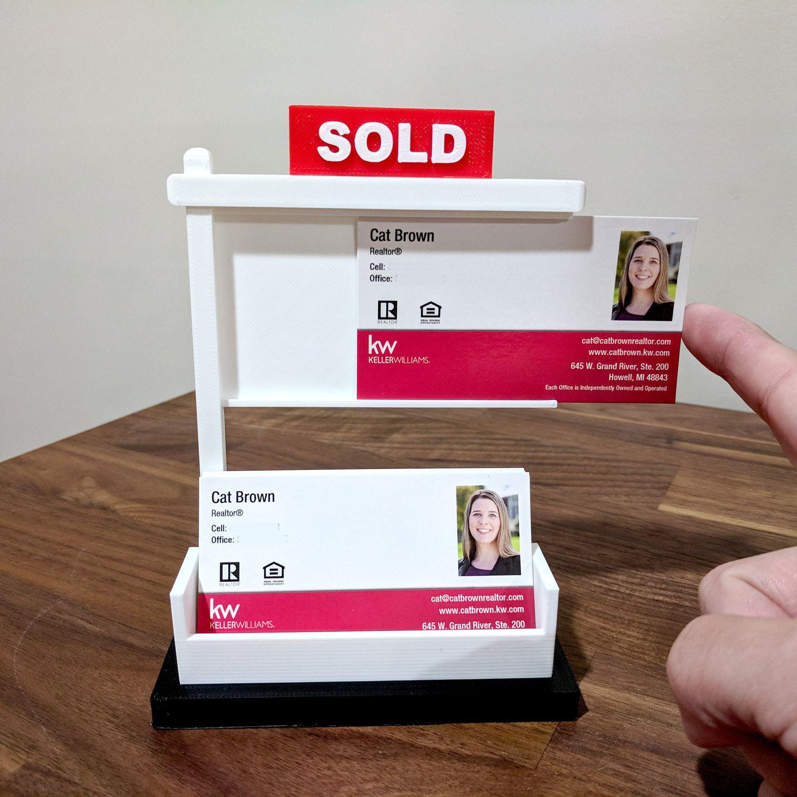 Real Estate Business Card Display 销售名片夹名片盒名片展示架