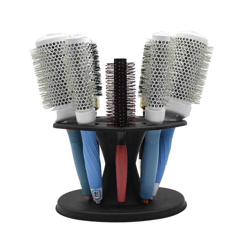 Barber Combs Holder Rack发廊专用多功能收纳架黑色圆形梳子架