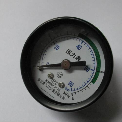 Y-40Z 直径40mm 轴向无边普通压力表  气压水压表 0-8MPA 0-80bar