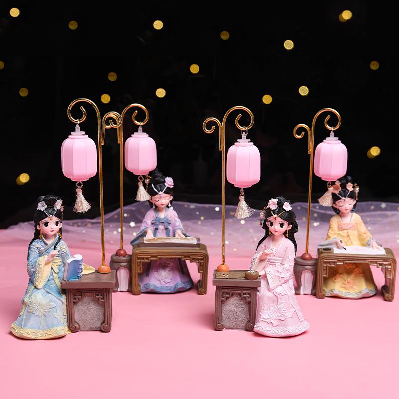 ins风少女心礼品宫廷古风琴棋书画小夜灯格格汉服女孩系列氛围灯