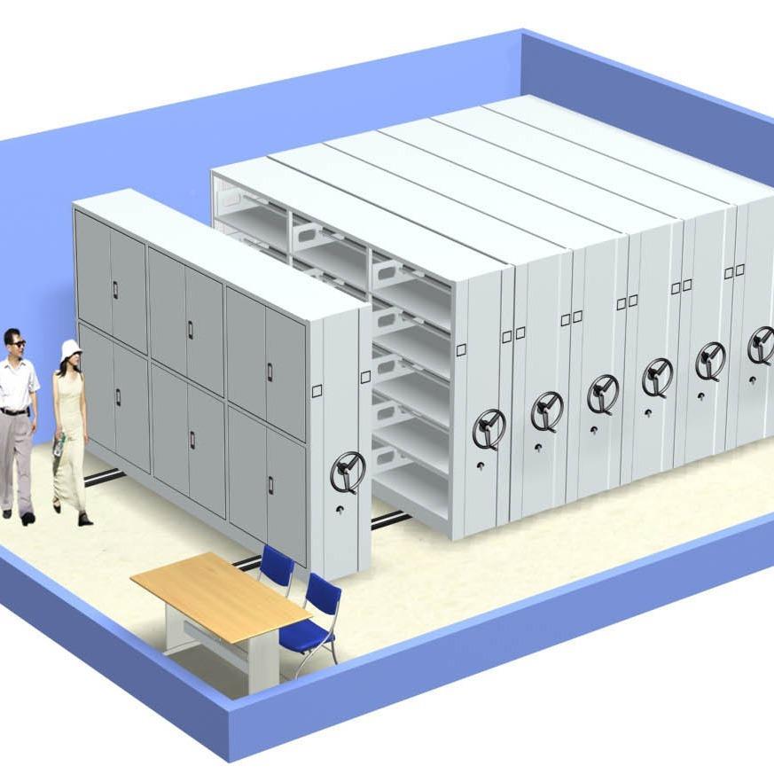 江苏可定制档案柜手摇移动集架全密钢柜厚加钢板高硬度任e-3意身