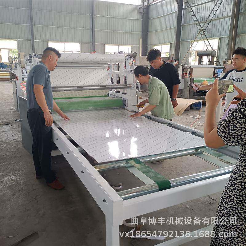 碳晶板竹纤维板覆硬膜机 热平贴机熔胶墙膜木贴合机 板包木饰面平