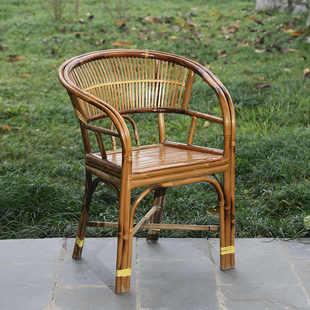 四川竹椅子传统圈椅带扶手圆弧靠背休闲聊天喝茶神器纯手工竹家具