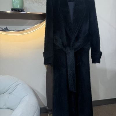 2号链接2025新款兔毛绒外套女款长款秋冬季兔绒大衣-23150