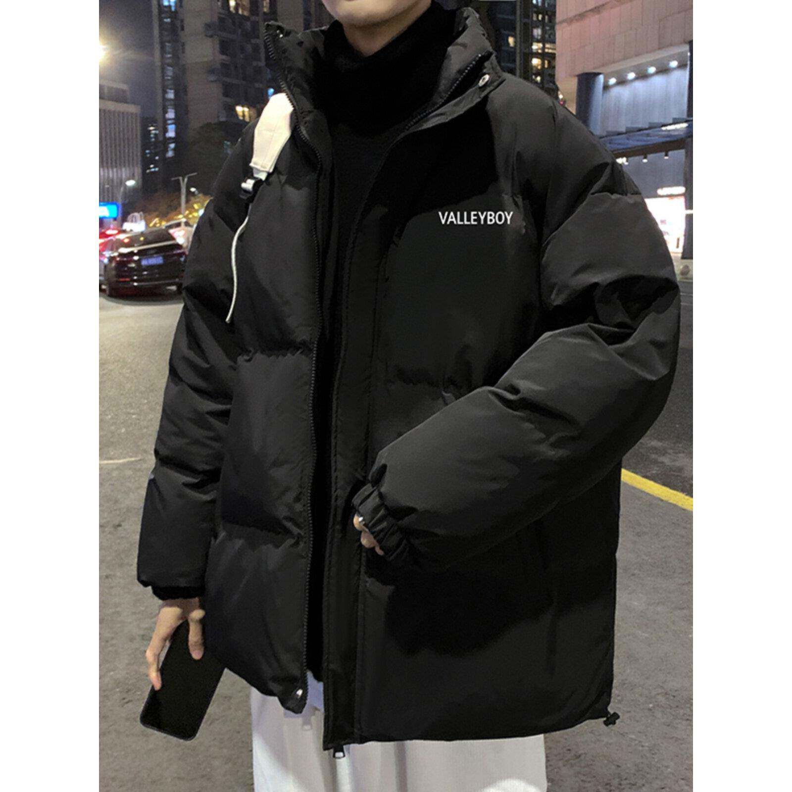 雪山衣印羽绒花服冬季潮流韩版男装服冬天潮男牌HVI休闲棉服加厚