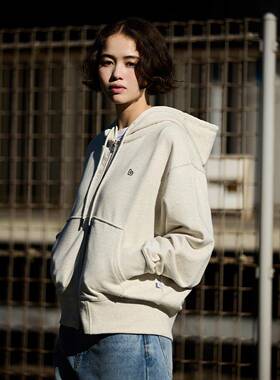 ENT IDEA 款2025春料秋季新经典改良ULFB面纯色基础拉炼连帽卫衣