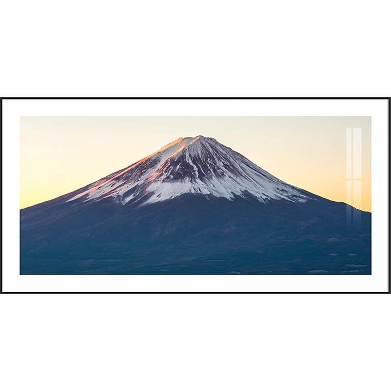 极简富士山客厅装饰画日式雪山摄影风景卧室壁画沙发背景墙壁挂画