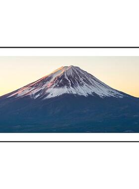 极简富士山客厅装饰画日式雪山摄影风景卧室壁画沙发背景墙壁挂画