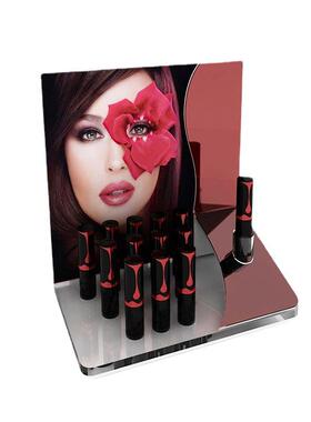 口红展示架化妆品陈列架护肤品展台美妆眉笔置物架彩妆亚克力展架