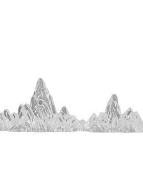 透明假山雕塑树脂摆件会所酒店别墅大堂前台样板间售楼处软装饰品