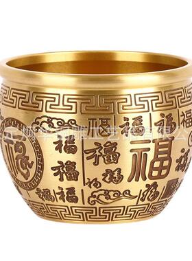 厂家黄铜制作百福缸米缸聚宝盆家居工艺品装饰品摆件