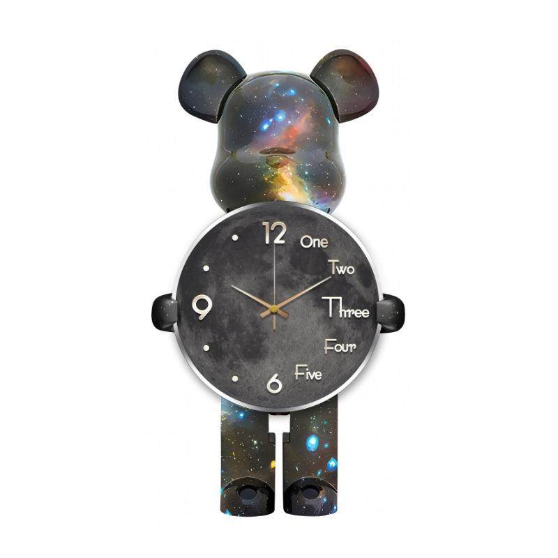 暴力熊创意钟表挂钟客厅时尚大气时钟挂墙高级感简约玄关装饰壁灯,家居饰品,现代装饰画,淘宝优惠券,粉丝福利购,淘宝优惠卷