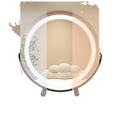 化妆镜台式 智能镜ins风梳妆镜led灯充电 桌面美妆镜可旋转网红款