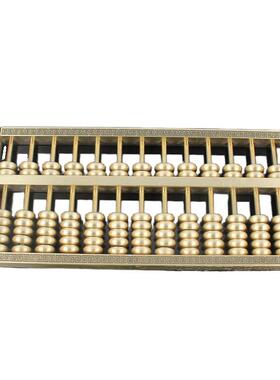 纯铜算盘摆件如意实心铜花边大算盘客厅办公室装饰品礼物金算盘