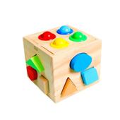 蒙氏早教十三孔智力盒益智玩具木制儿童形状配对色彩认知积木