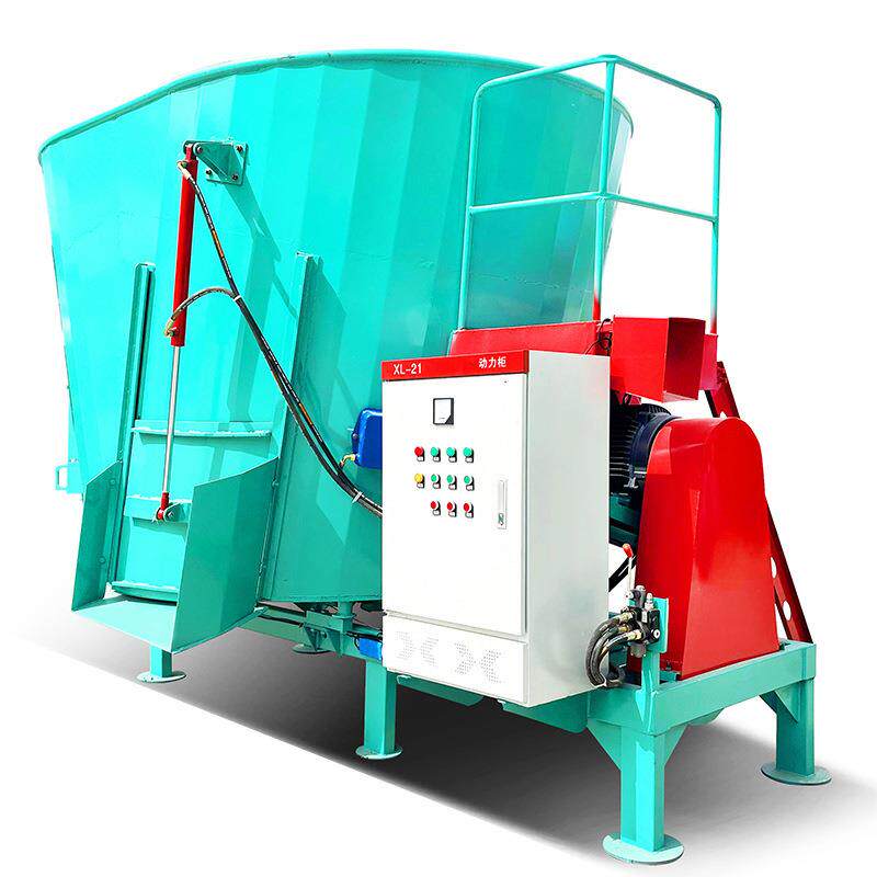 立式12立方TMR搅拌机图片草料均匀混合机养殖省工搅草机