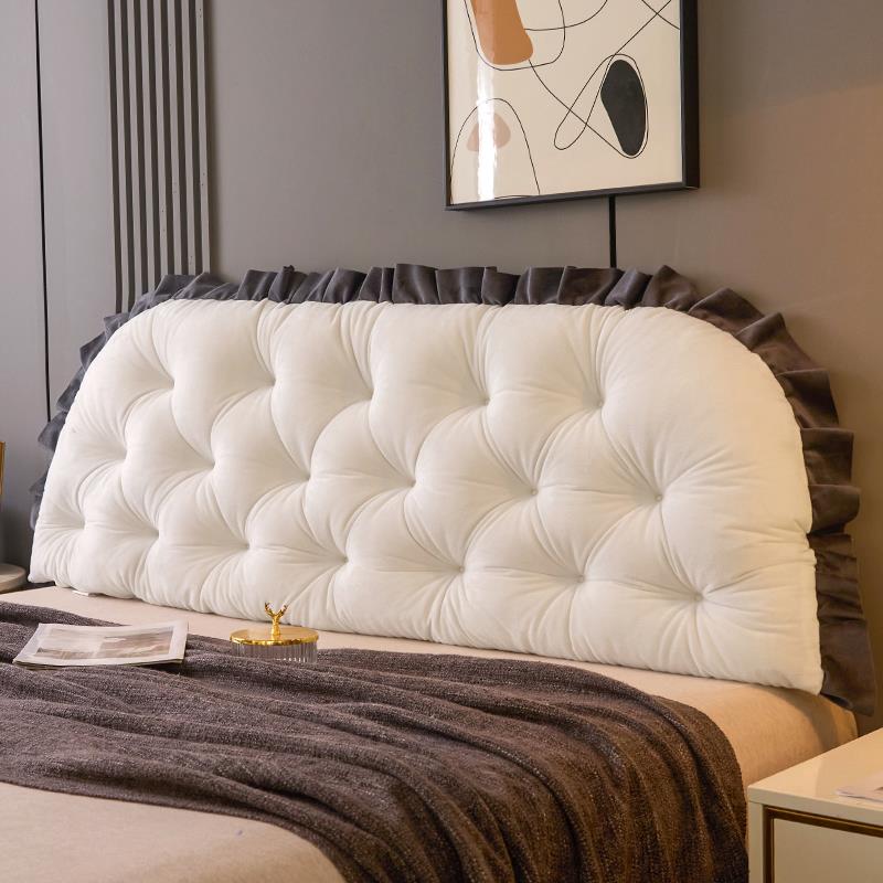 新款床头软包靠背加绒学生宿舍卧室床上护腰靠枕实木床防撞靠垫