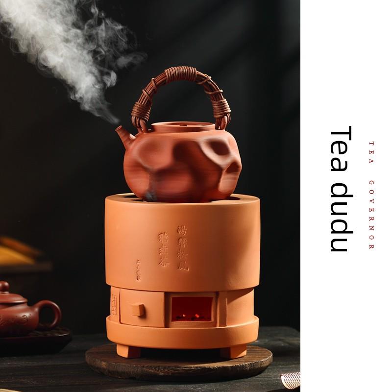 潮州炭炉人才双层炉推拉门手工红土一体化炉室炭炉小炉茶炉