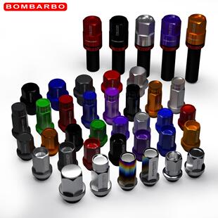 汽车轮胎轻量化锻造改装轮毂螺丝铝合金螺母12.9级螺栓有加长款