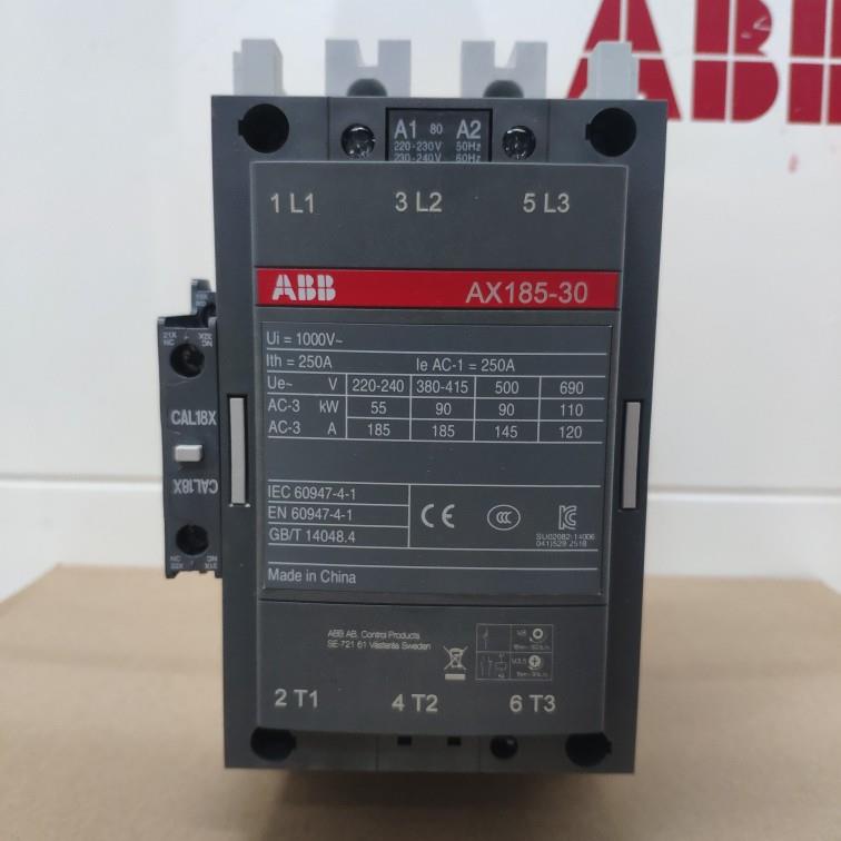 ABB交流接触器AX185-30-11 185A AX系列 ABB新款替代A185D-30-11
