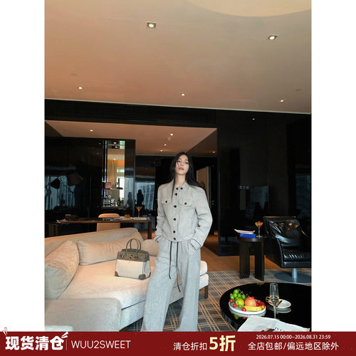 吴太甜高级感复古亚麻短外套女