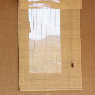 卷帘竹帘子中式 窗帘装 饰茶室百叶窗日式 竹帘门帘隔断帘免打孔安装