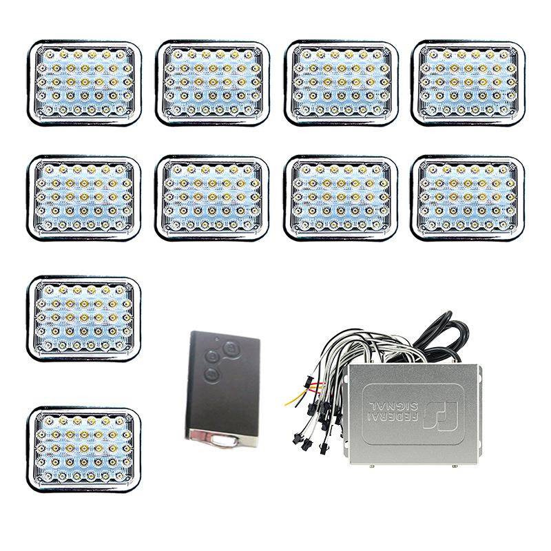 ：红蓝爆闪警示灯led信号灯遥控方块岗亭改装灯28ABH-T10