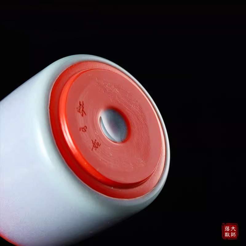 林心如大师扳指杯主人杯手握杯汝瓷高档茶杯商务送礼会客厅