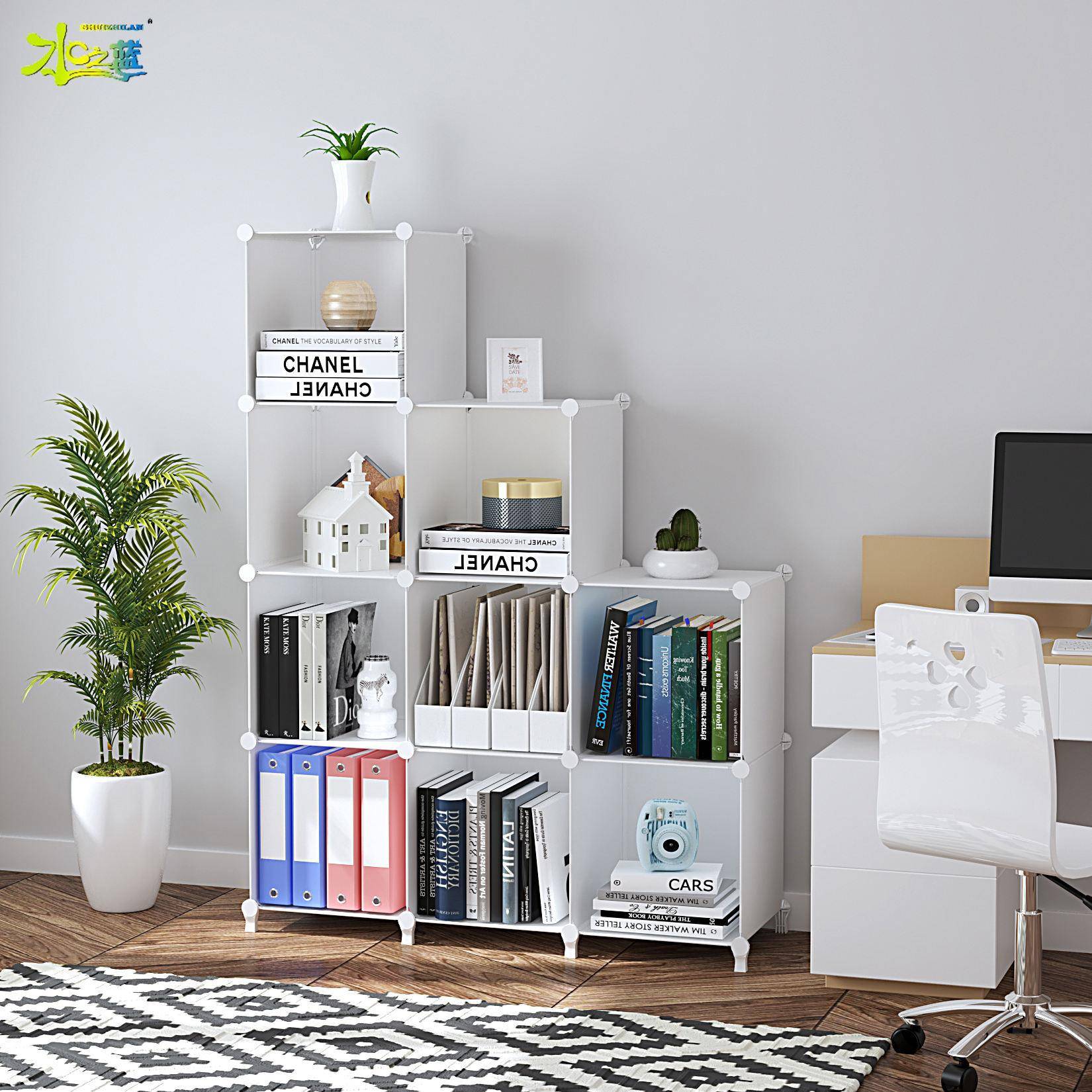 白色塑料家用简易储物衣柜树脂环保实用型储物柜书衣服玩具储物柜