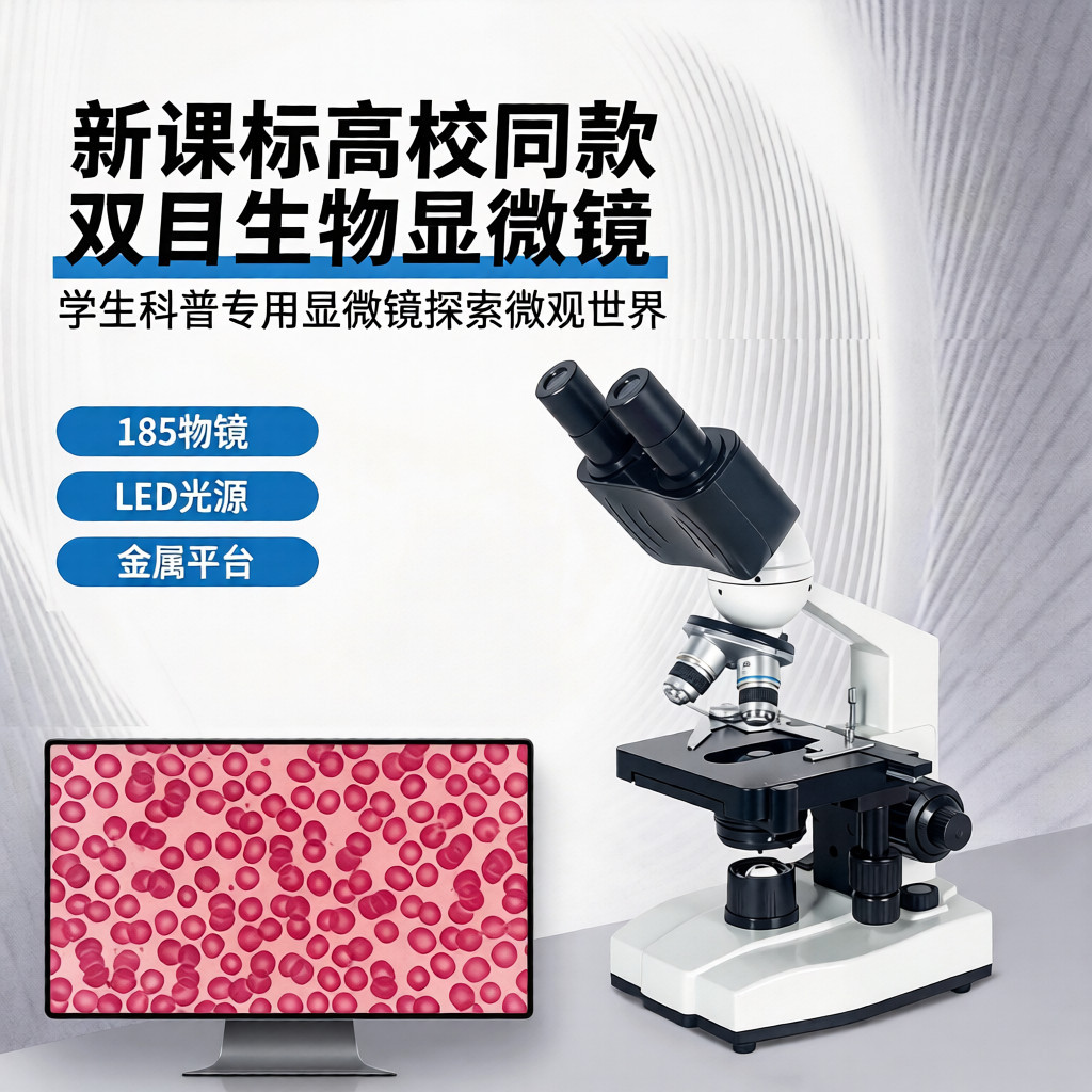 双目学生显微镜新课标教学显微镜科普中学显微镜非玩具高倍显微镜