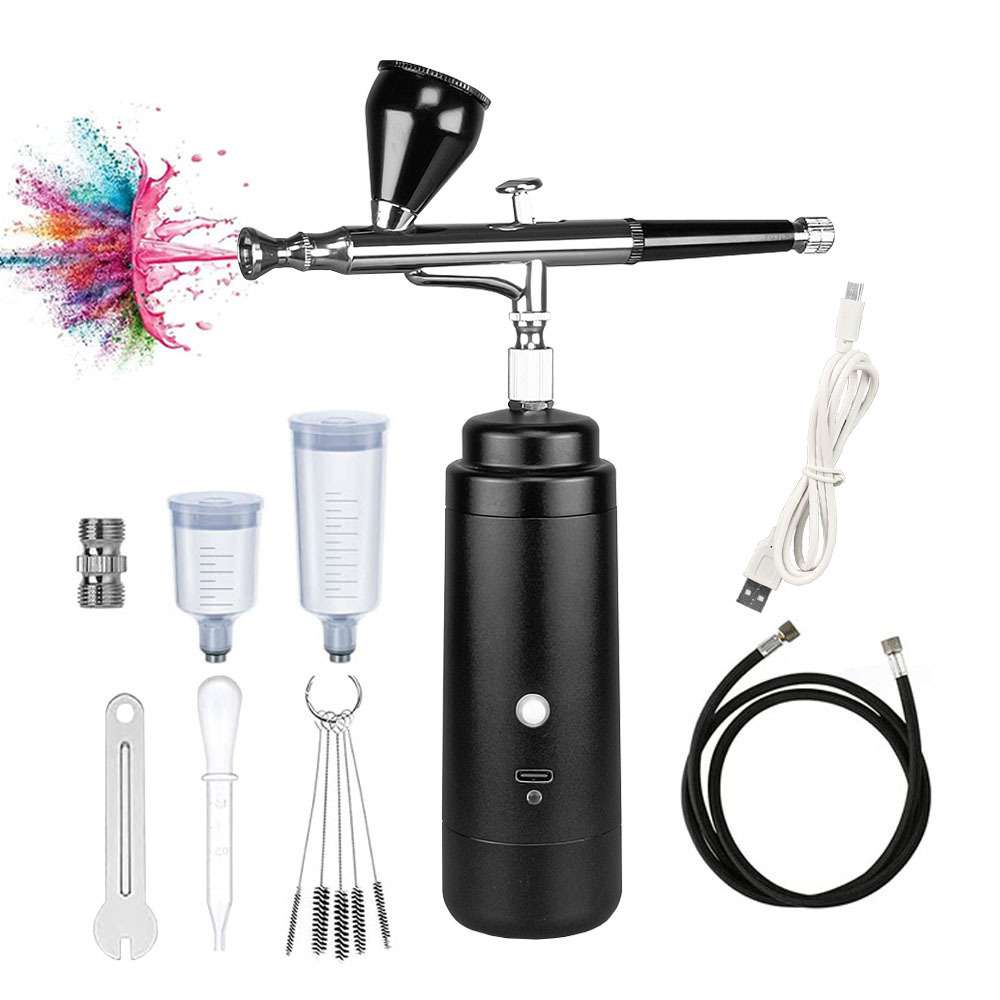 喷笔套装丙烯绘画气泵喷漆枪多功能工业级模型彩绘颜料上色喷漆笔