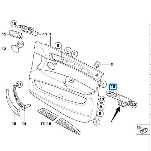 51416975779适用于BMW E70 X5 门扶手把手七件套 米黄色 不粘手