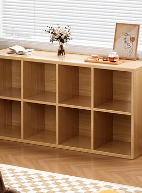 书架置物架落地组合格子柜书柜家用靠墙收纳柜八格柜矮柜子储双申