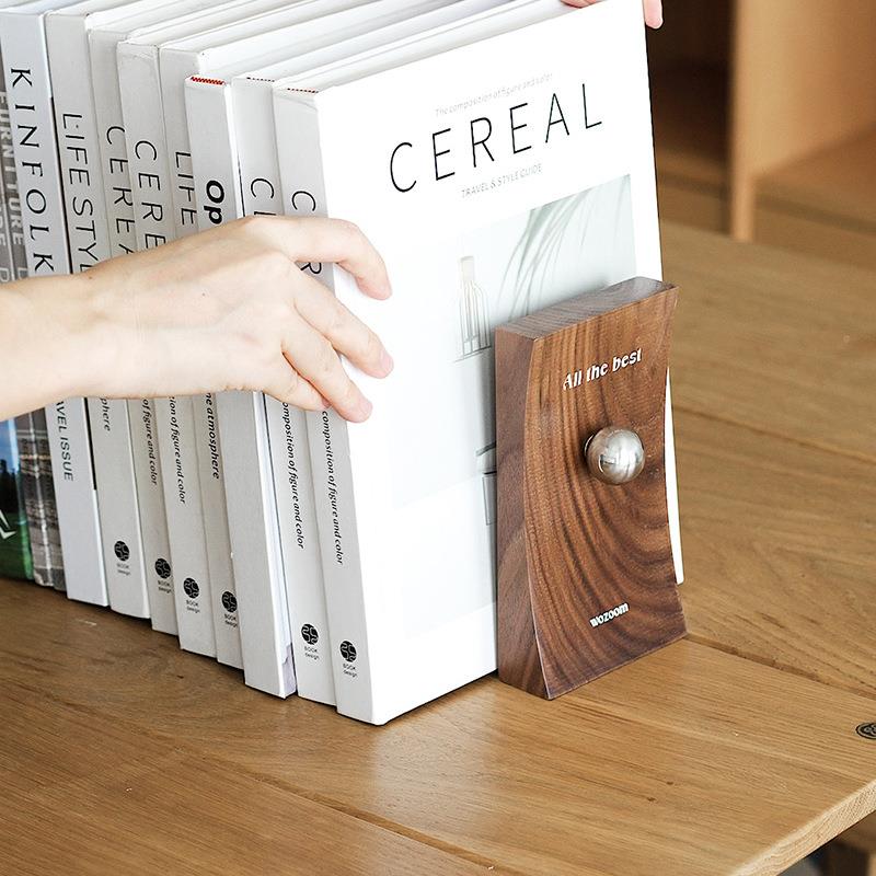 WOZOOM屋准简约书立架桌面创意书档学生用书夹玄关客厅摆件装饰