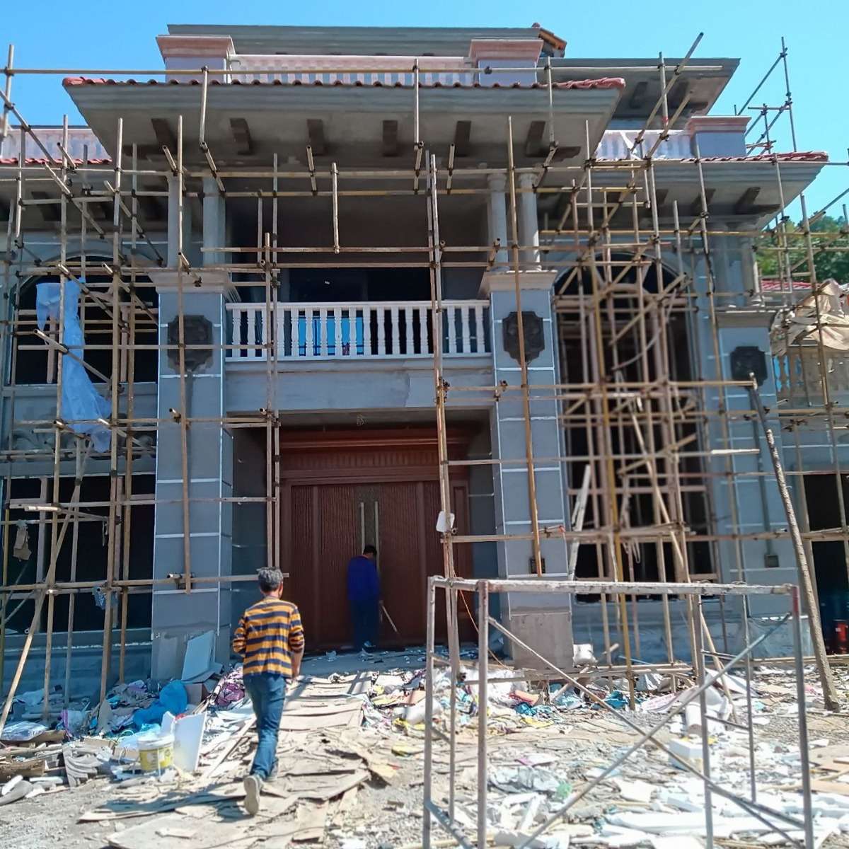 全风声水起铜门户门不锈钢仿铜门别墅防盗入户门极简门中式入户门