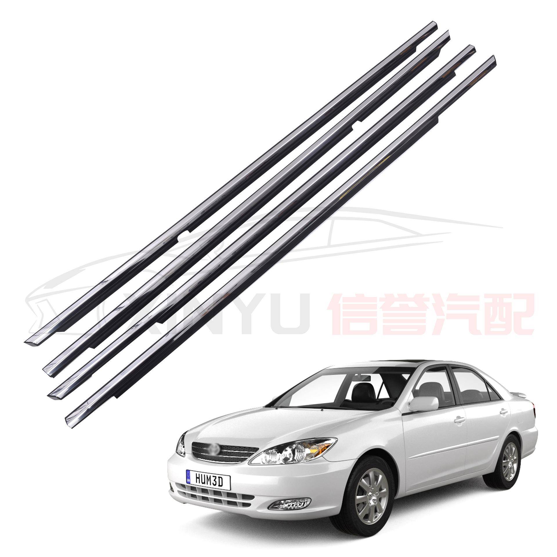 适用01-05丰田佳美车门玻璃外挡水汽车专用电镀外压条密封外水切