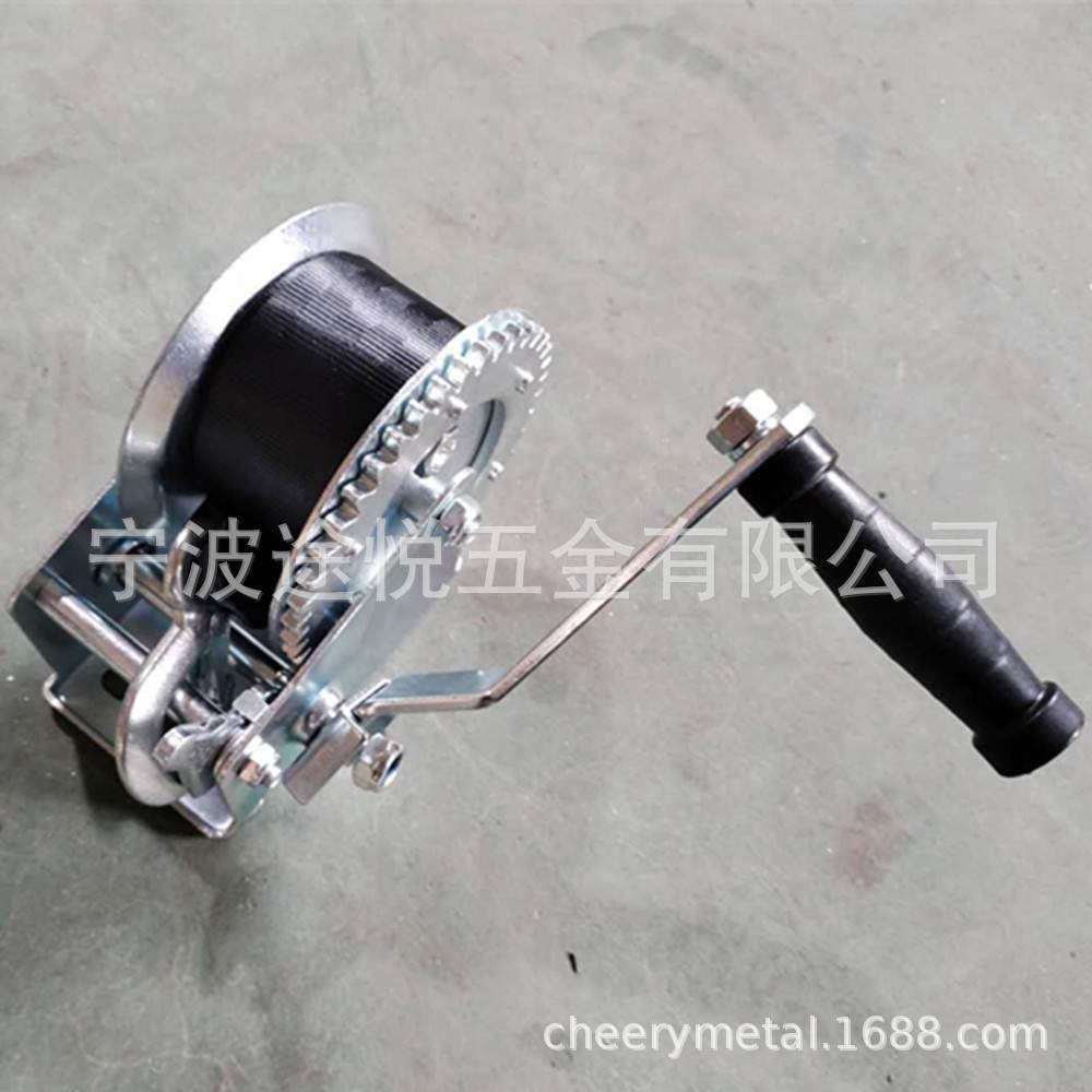 供应1000LBS拖车绞盘带6米黑色织带  游艇织带手动绞盘