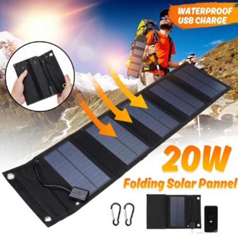 25w5v太阳能折叠包防水应急便携太阳能电池板可折叠太阳能充电器