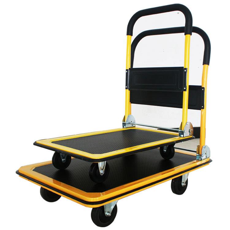 铁质平板手推车折叠手推车单层手推车物流搬运工具手推车拉货车