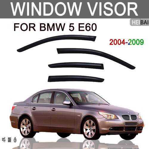 适用于04-09宝马BMW5系E60晴雨挡雨眉装饰改装遮雨档黑武士版