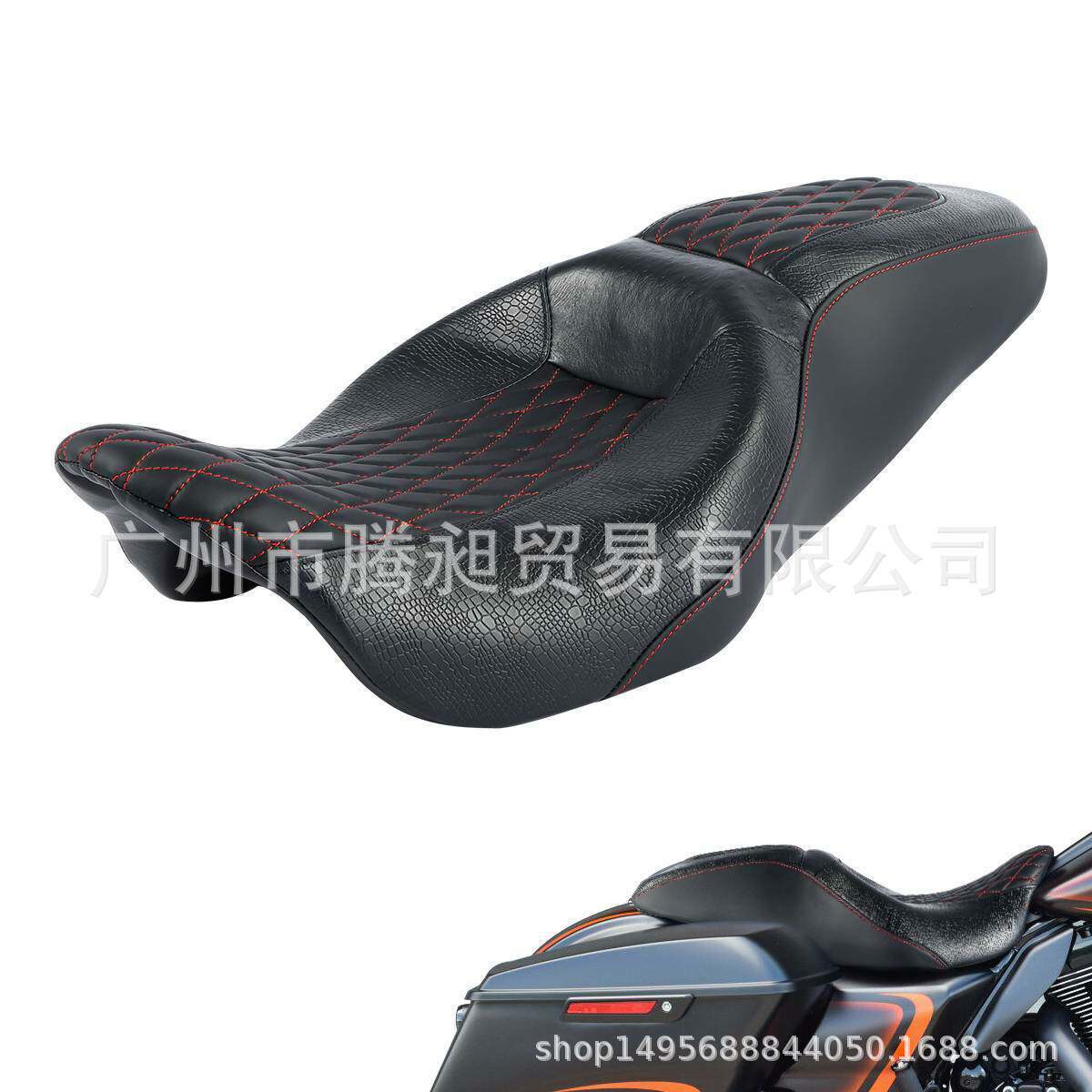 适用于哈雷街道滑翔路王CVO前驾驶员乘客后排座椅2009-2020
