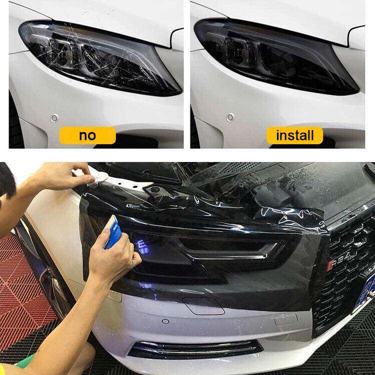 TPU汽車進口燈膜变色熏黑浅黑大灯尾灯保护膜亮黑深黑后灯贴车膜