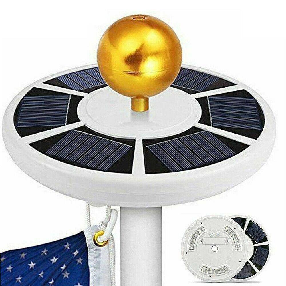 42LED太阳能亮旗杆灯点防水全自动露营灯带钩款